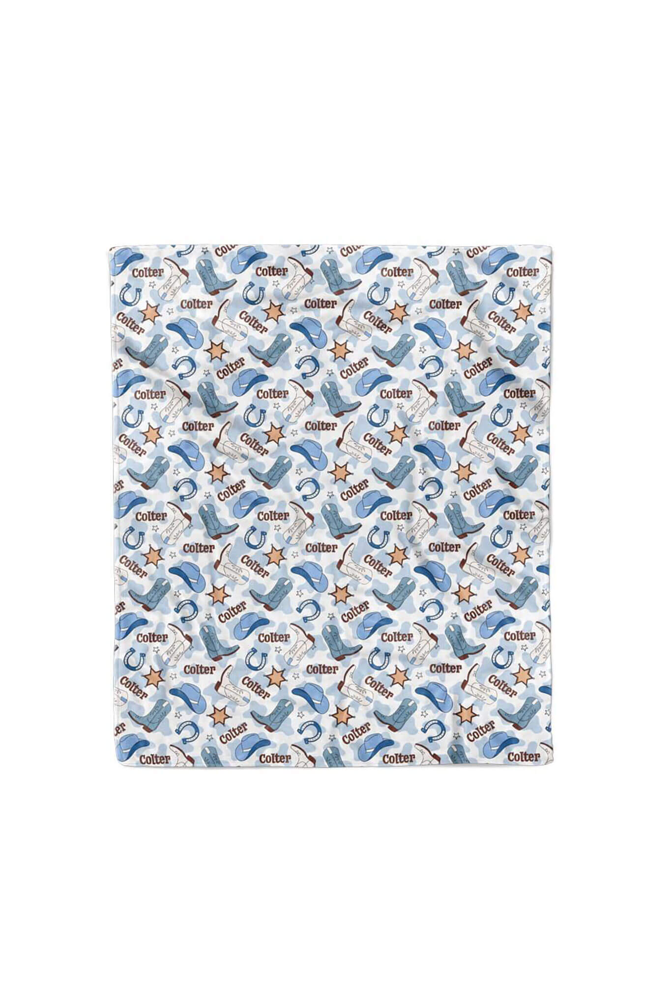 Rodeo Dreams Personalized Kids Blanket | Blue