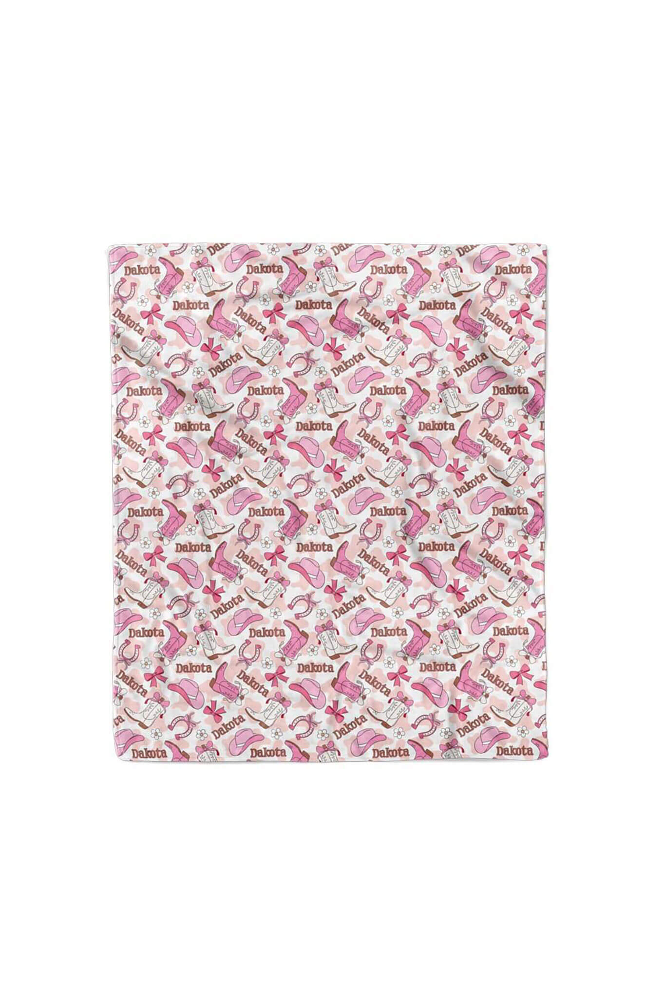 Rodeo Dreams Personalized Kids Blanket | Pink