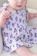 Smocked Twirl Bodysuit | Amethyst Garden