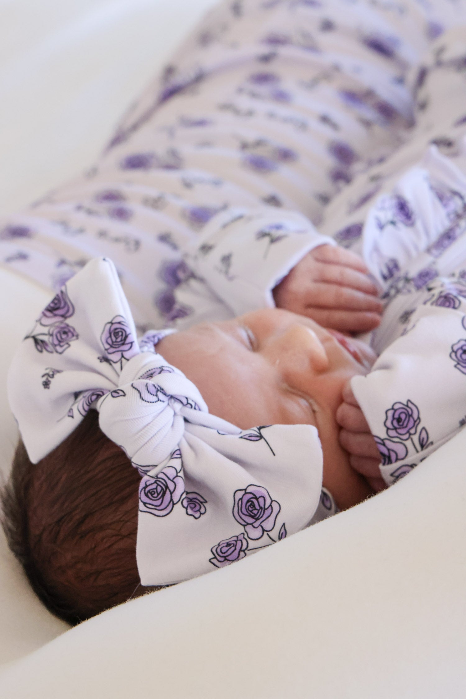 Knit Large Bow Headwrap | Amethyst Garden
