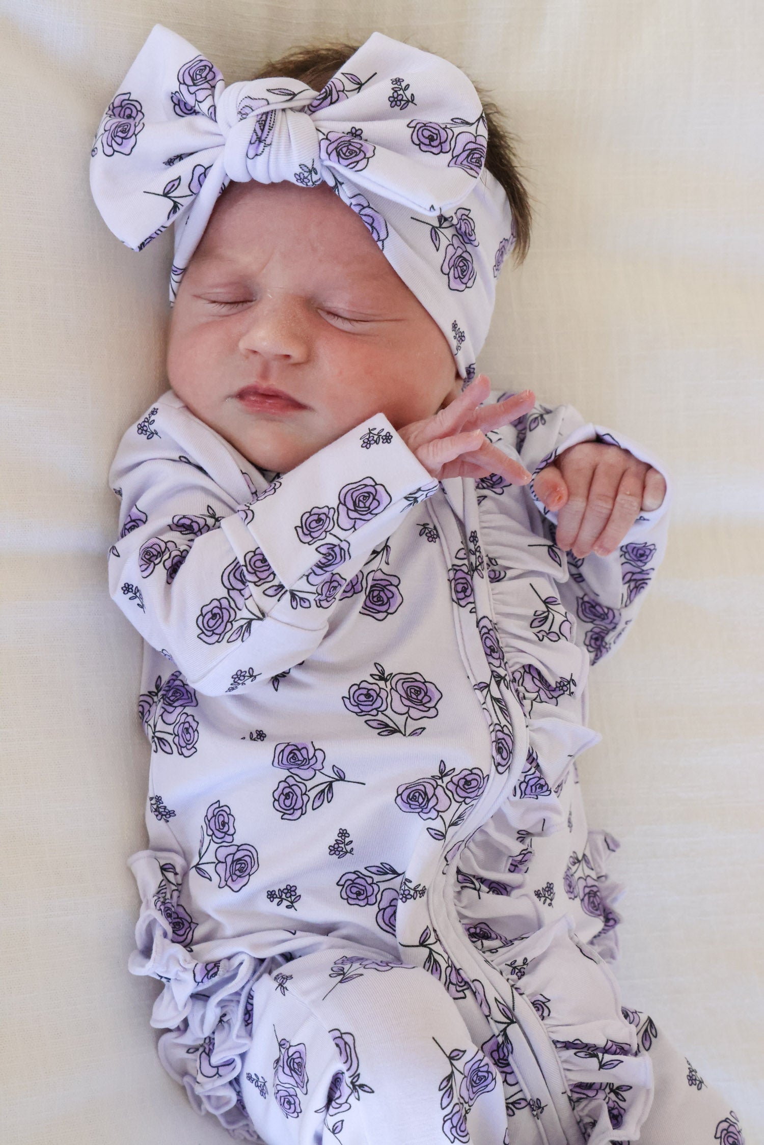 Knit Large Bow Headwrap | Amethyst Garden