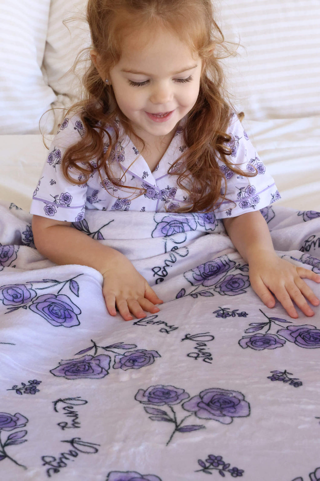 Personalized Kids Blanket | Amethyst Garden