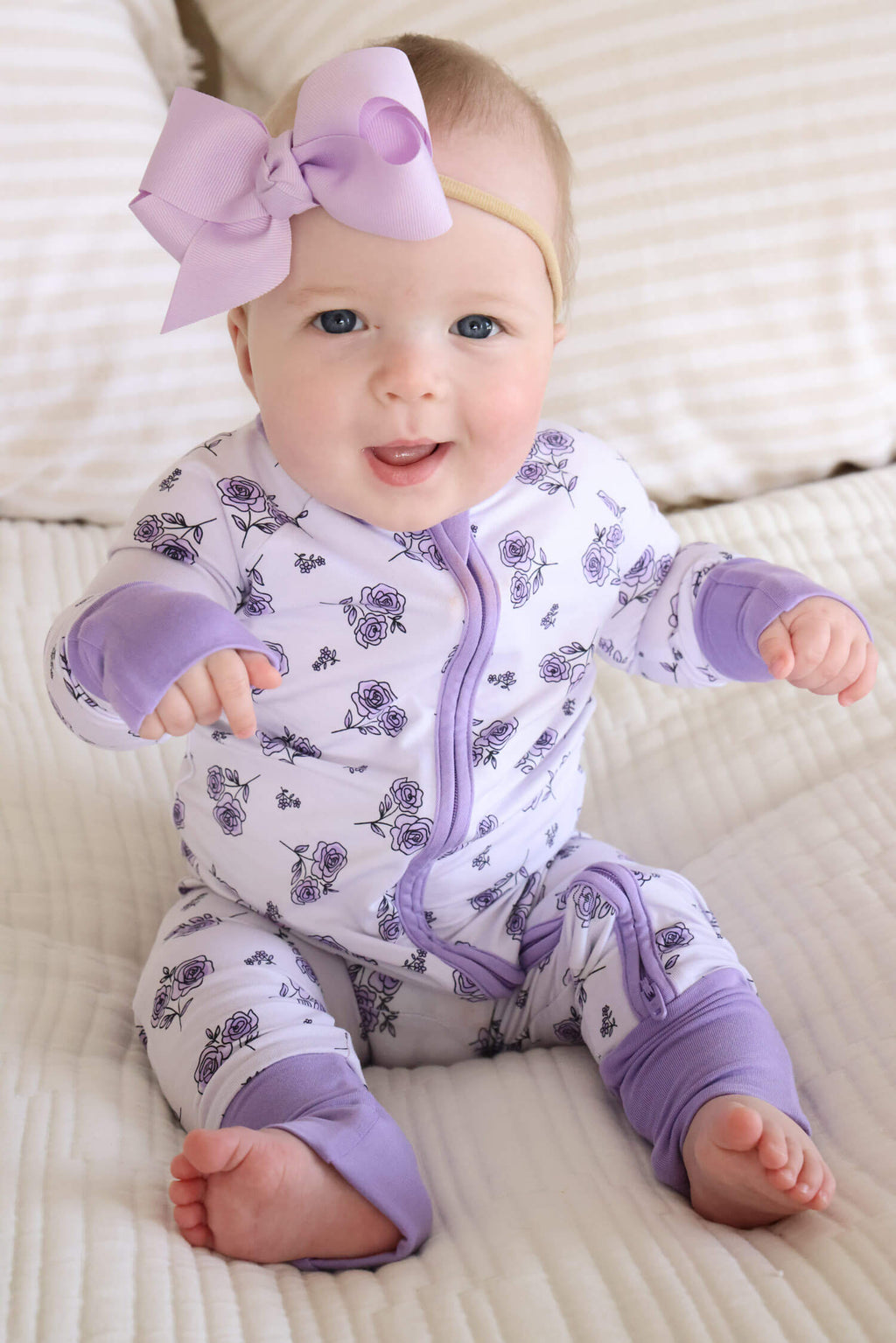 Convertible Zip Romper | Amethyst Garden