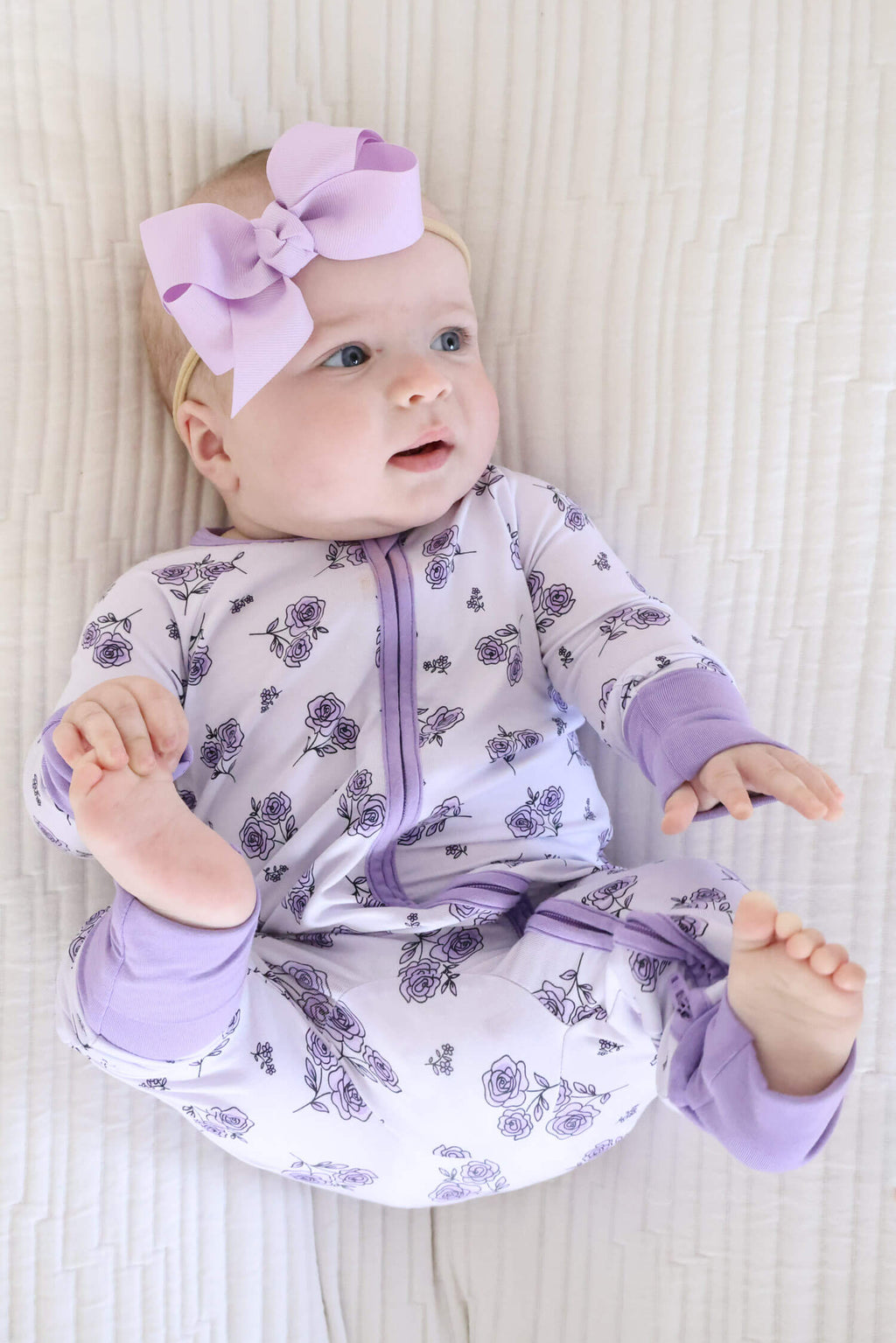 Convertible Zip Romper | Amethyst Garden