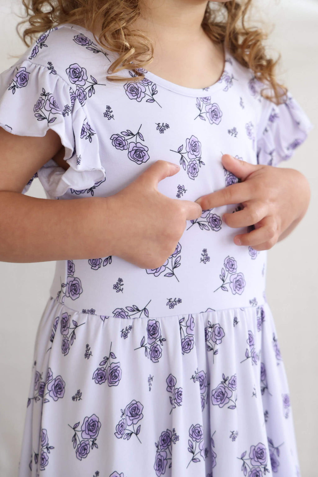 Ruffle Twirl Dress | Amethyst Garden