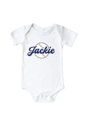 Personalized Ballpark Bros Graphic Bodysuit & Kids Tee | White