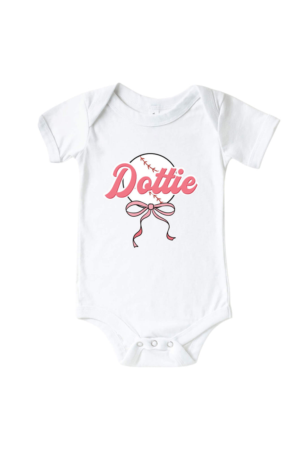 Personalized Ballpark Babes Graphic Bodysuit & Kids Tee | White