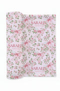 Bows in Bloom Personalized Swaddle Blanket