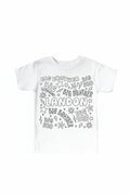 Colorable Big Bro Personalized Kids Graphic Tee | White