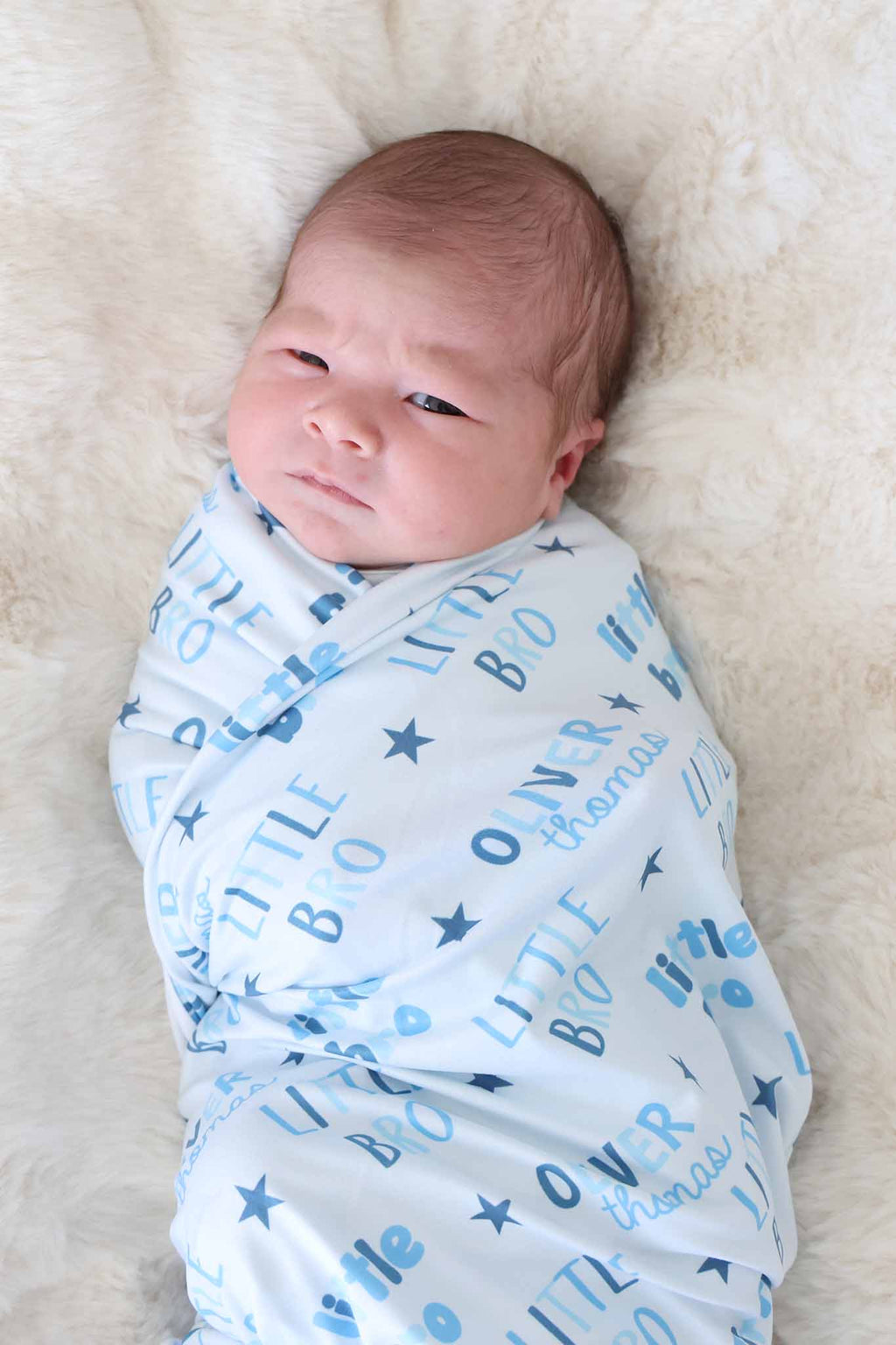 Personalized Swaddle Blanket | Little Bro