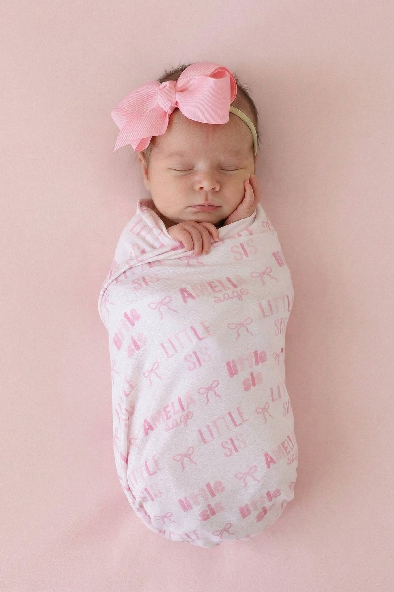 Personalized Swaddle Blanket | Little Sis