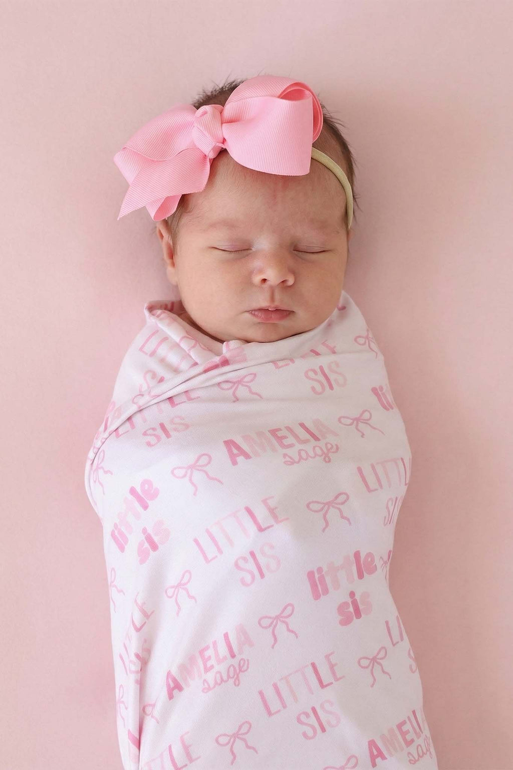 Personalized Swaddle Blanket | Little Sis