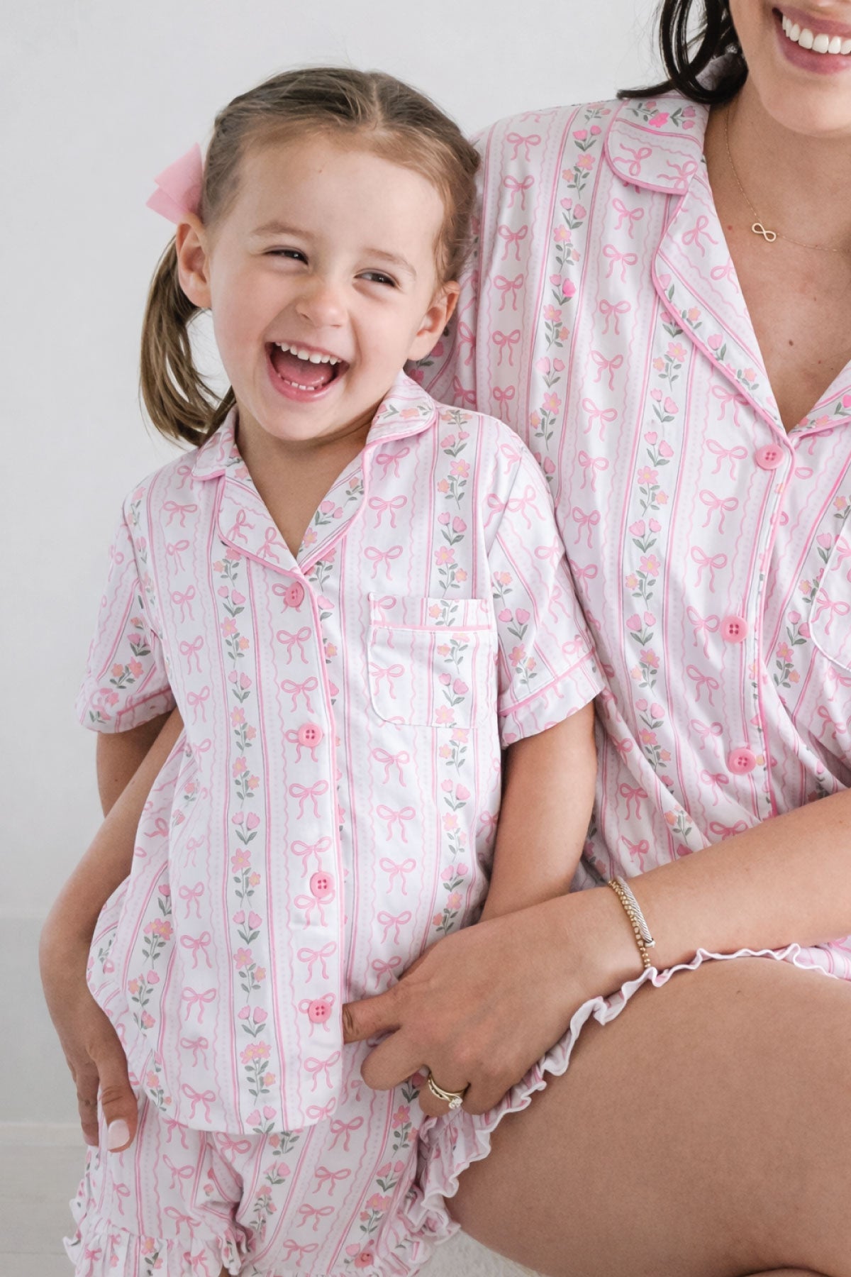 Girl's Two Piece Short Lounge Set | Coquette Garden