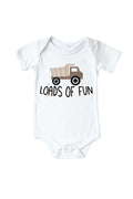 Loads Of Fun Graphic Bodysuit & Kids Tee | White