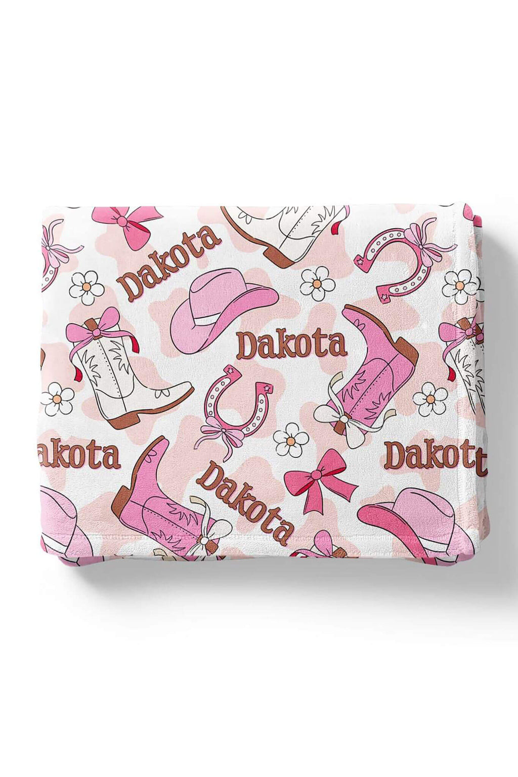 Rodeo Dreams Personalized Kids Blanket | Pink