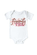 Howdy Y'all Pink Graphic Bodysuit & Kids Tee | White
