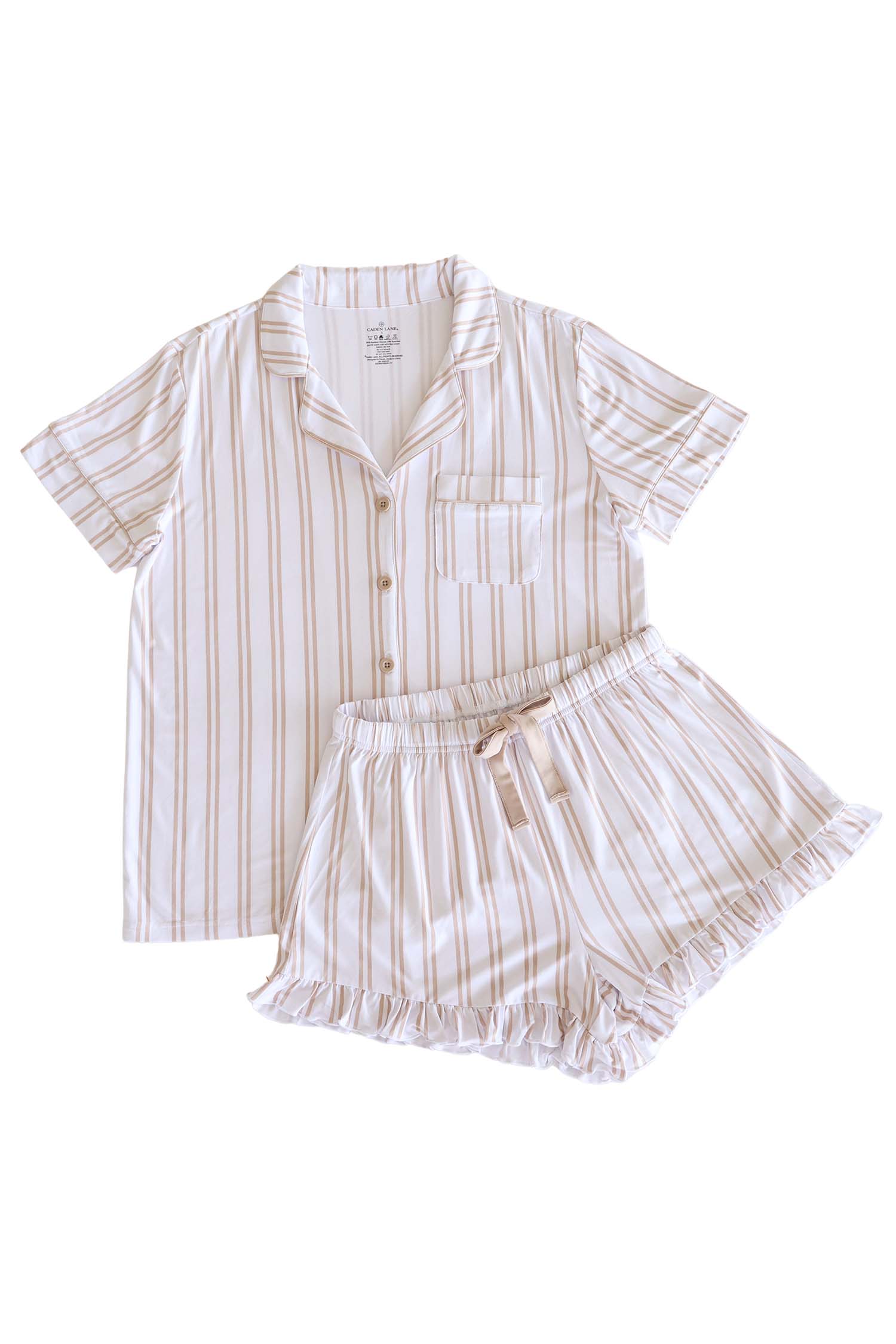 Women's Two Piece Short Lounge Set | Stripe Life