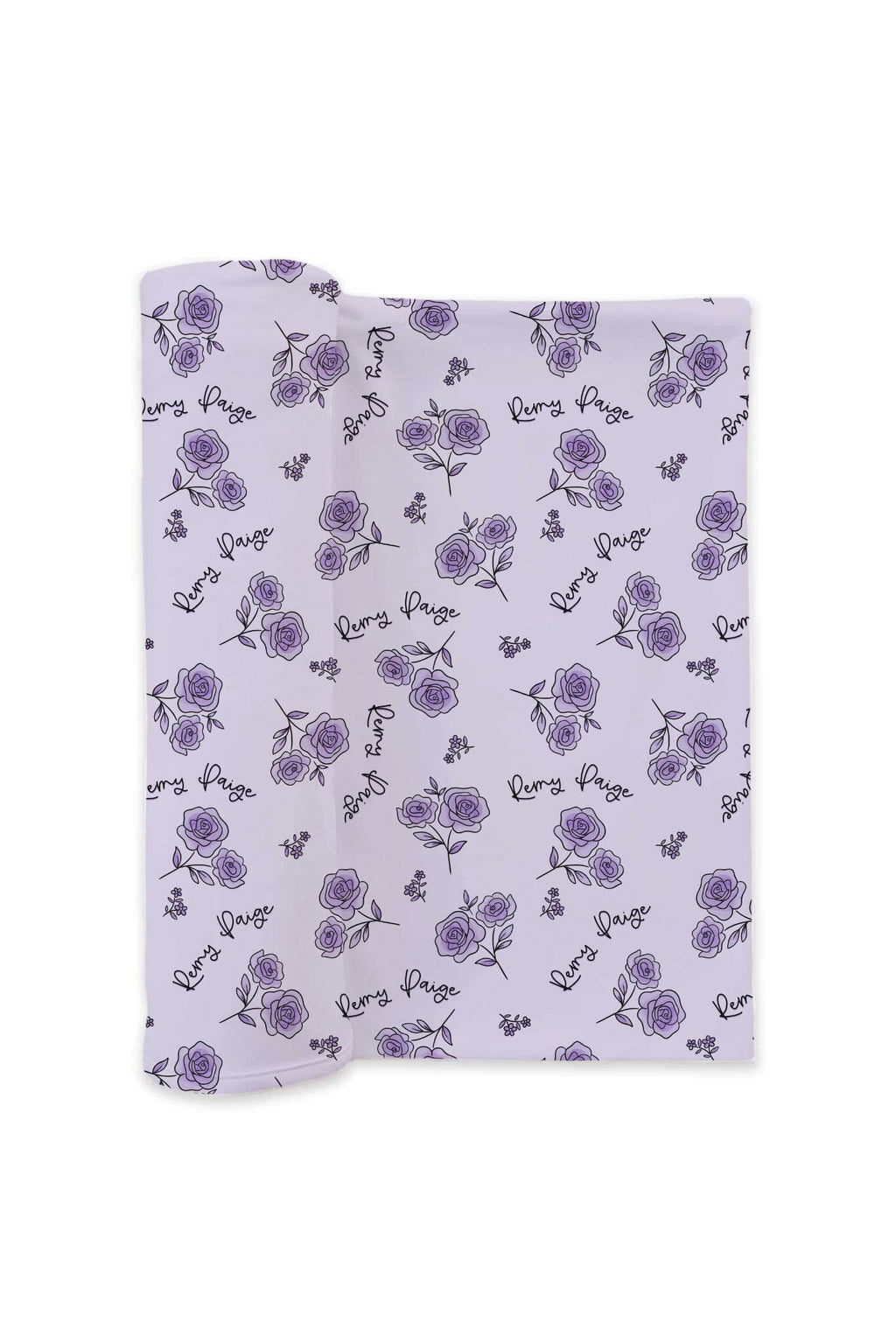 Personalized Swaddle Blanket | Amethyst Garden
