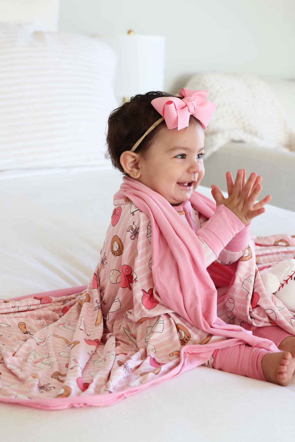 Ballpark Babes Double Sided Bamboo Blanket
