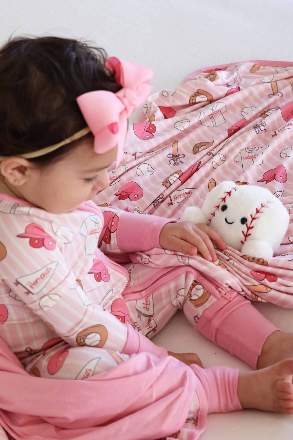 Ballpark Babes Double Sided Bamboo Blanket