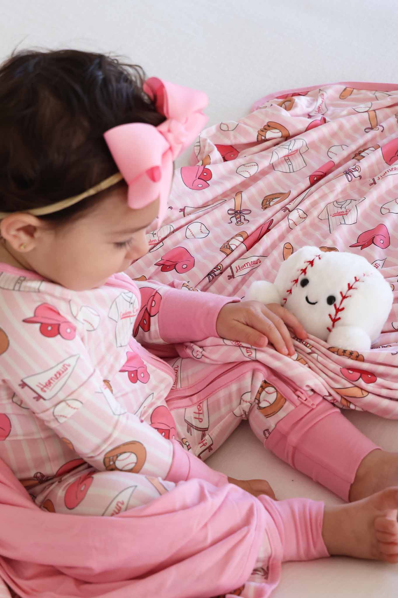 Ballpark Babes Double Sided Bamboo Blanket