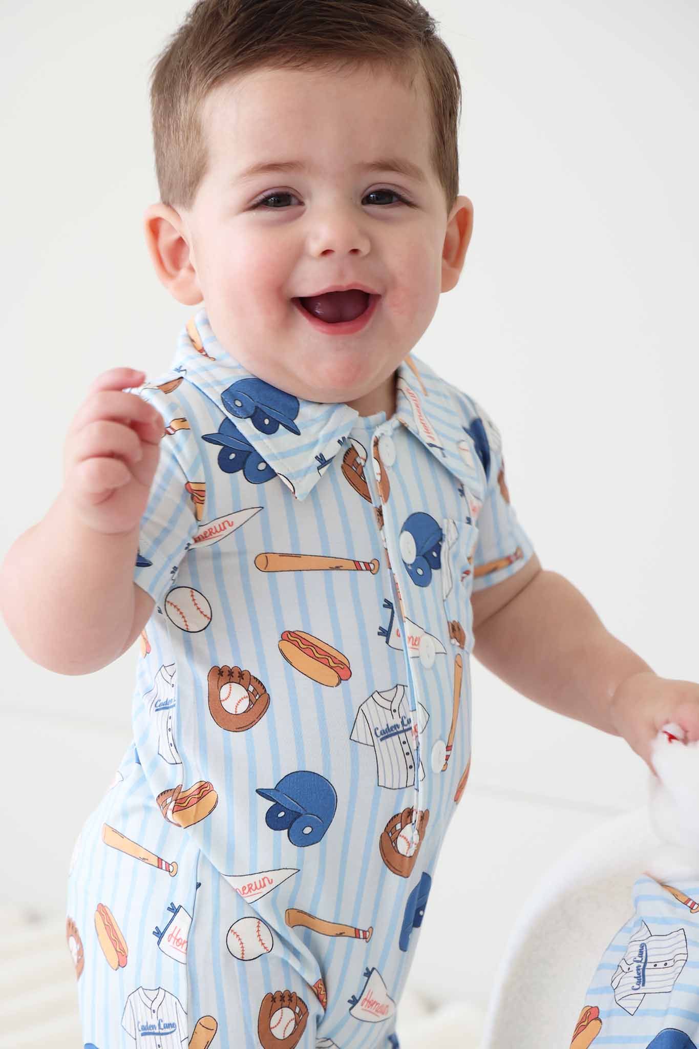 Ballpark Bros Button Romper