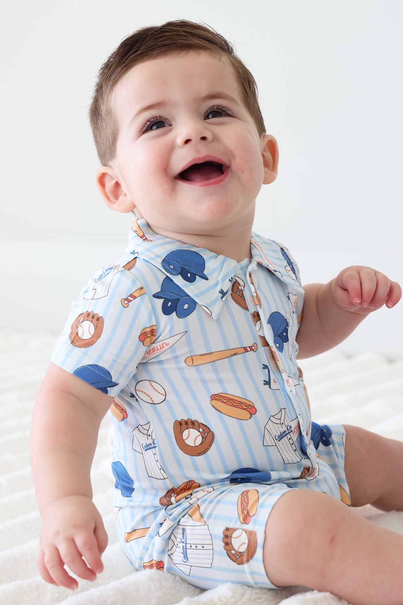 Ballpark Bros Button Romper