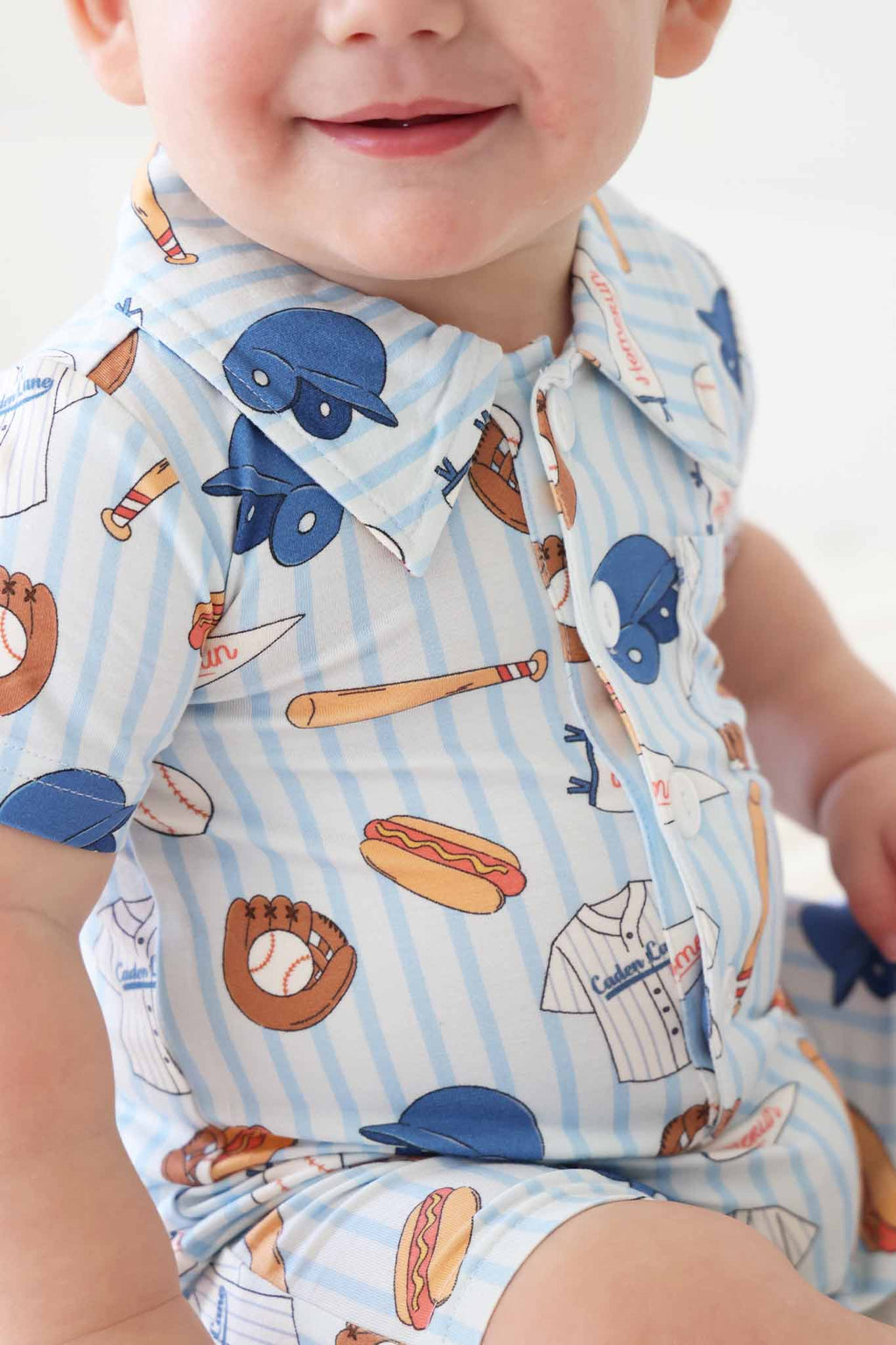 Ballpark Bros Button Romper