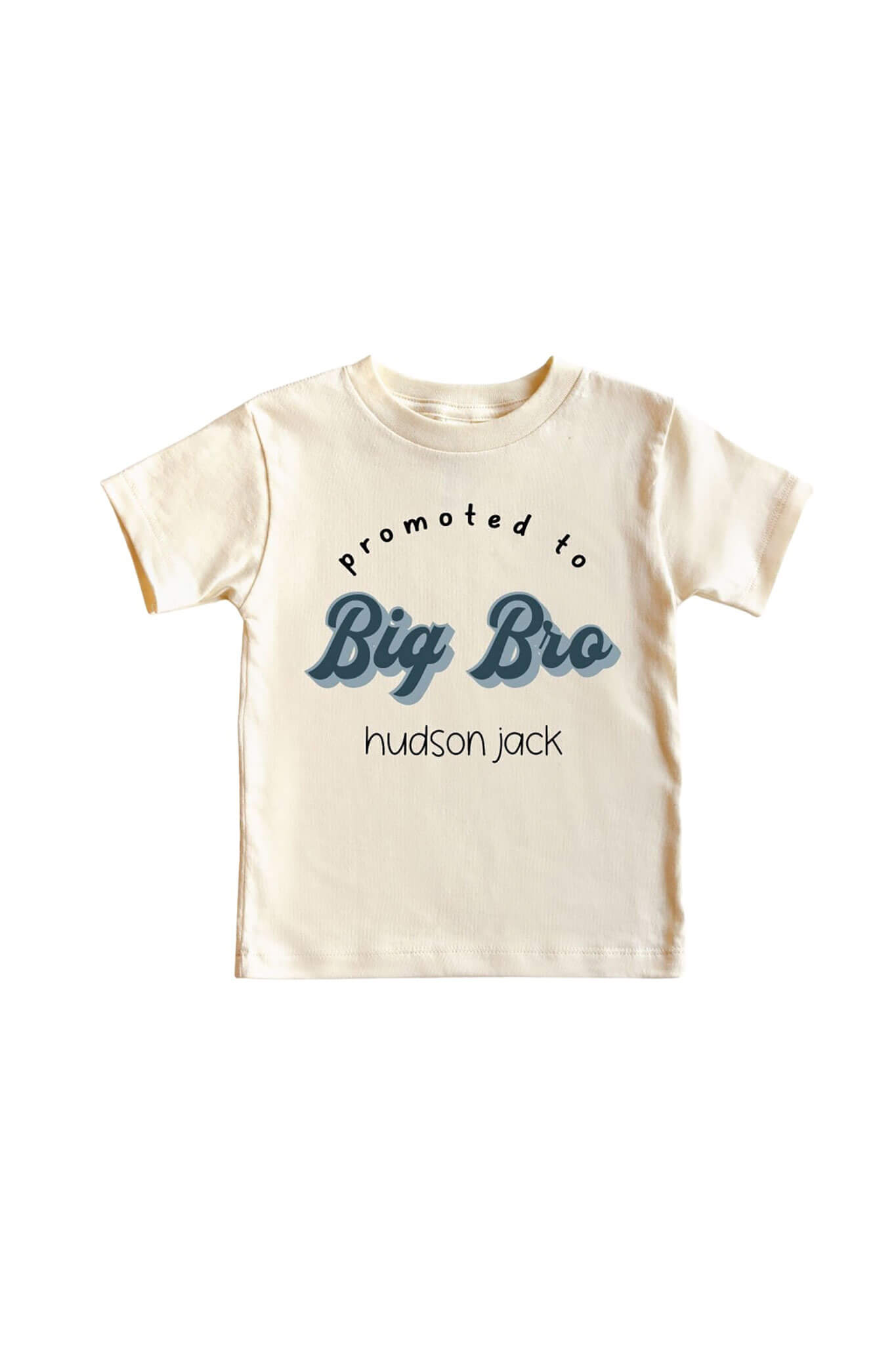 Personalized Promoted To Big Bro Tee | Natural