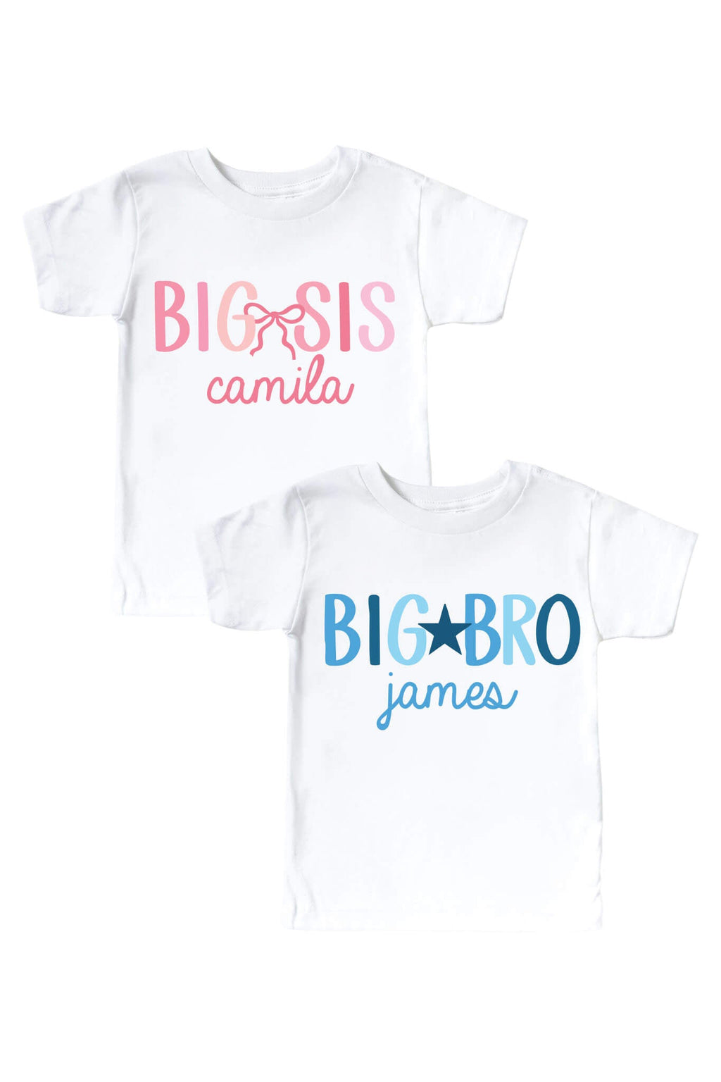 Personalized Promoted To Big Kids Graphic Tee | White