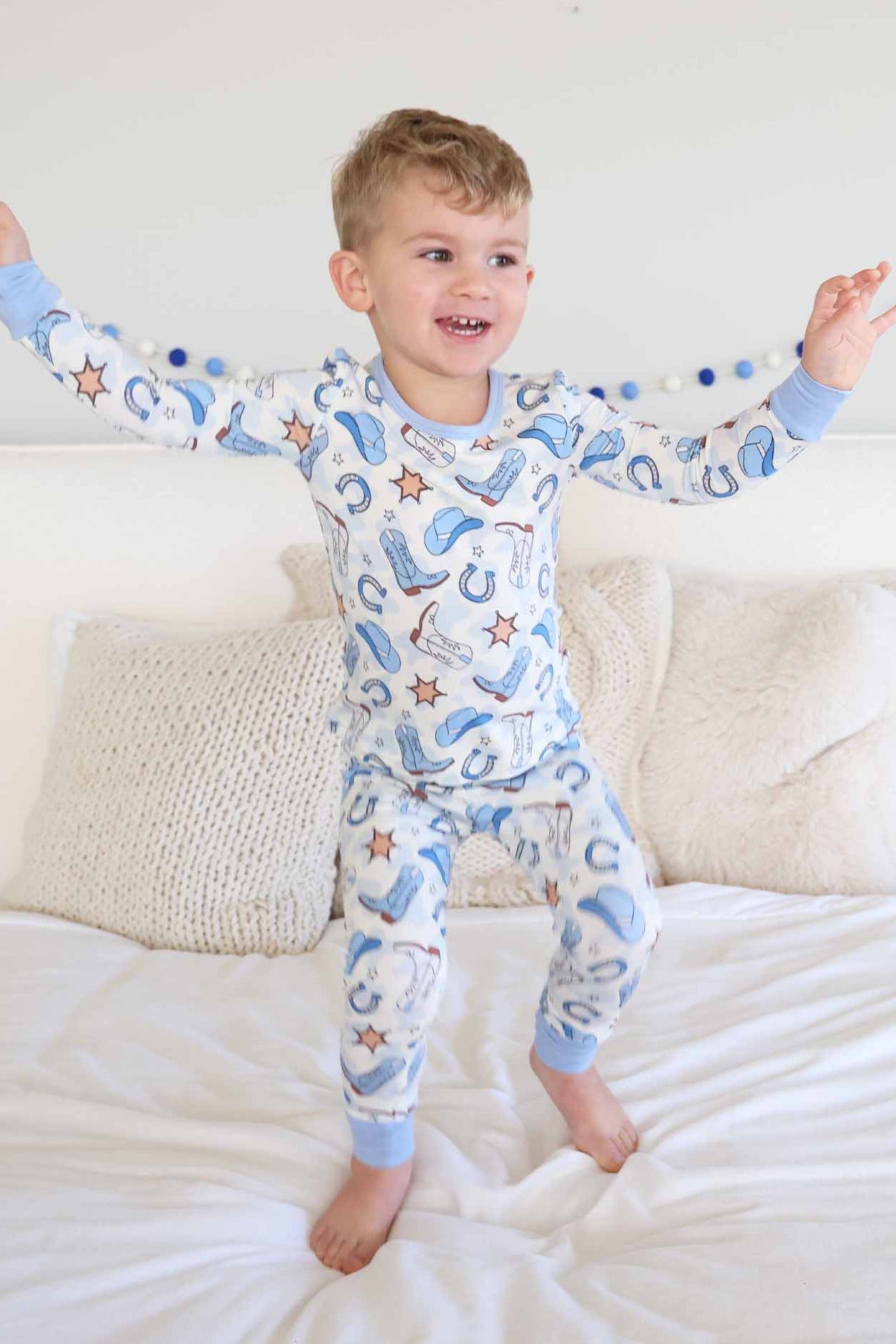 Rodeo Dreams Two Piece Pajama Set | Blue