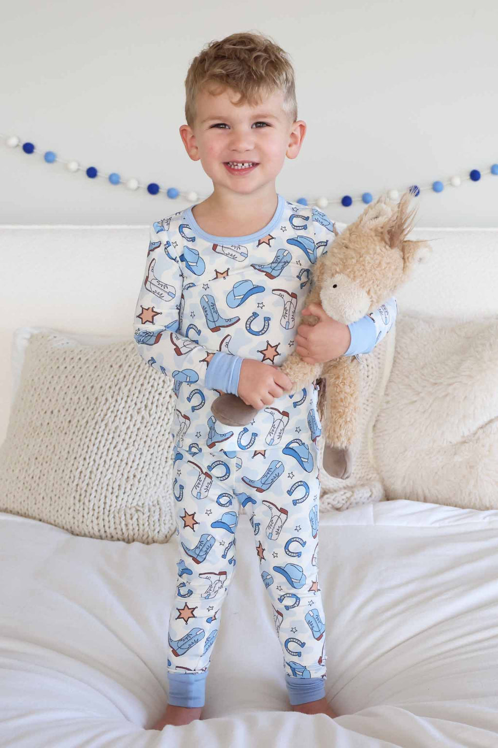 Rodeo Dreams Two Piece Pajama Set | Blue