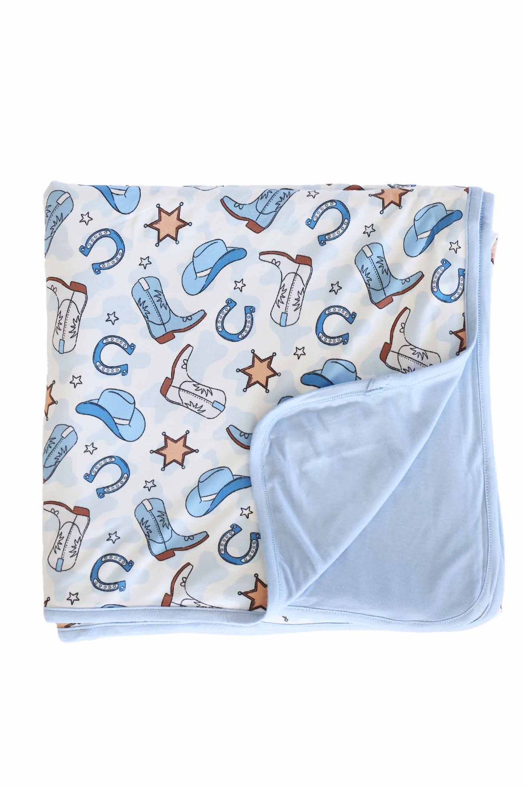 Rodeo Dreams Double Sided Bamboo Blanket | Blue