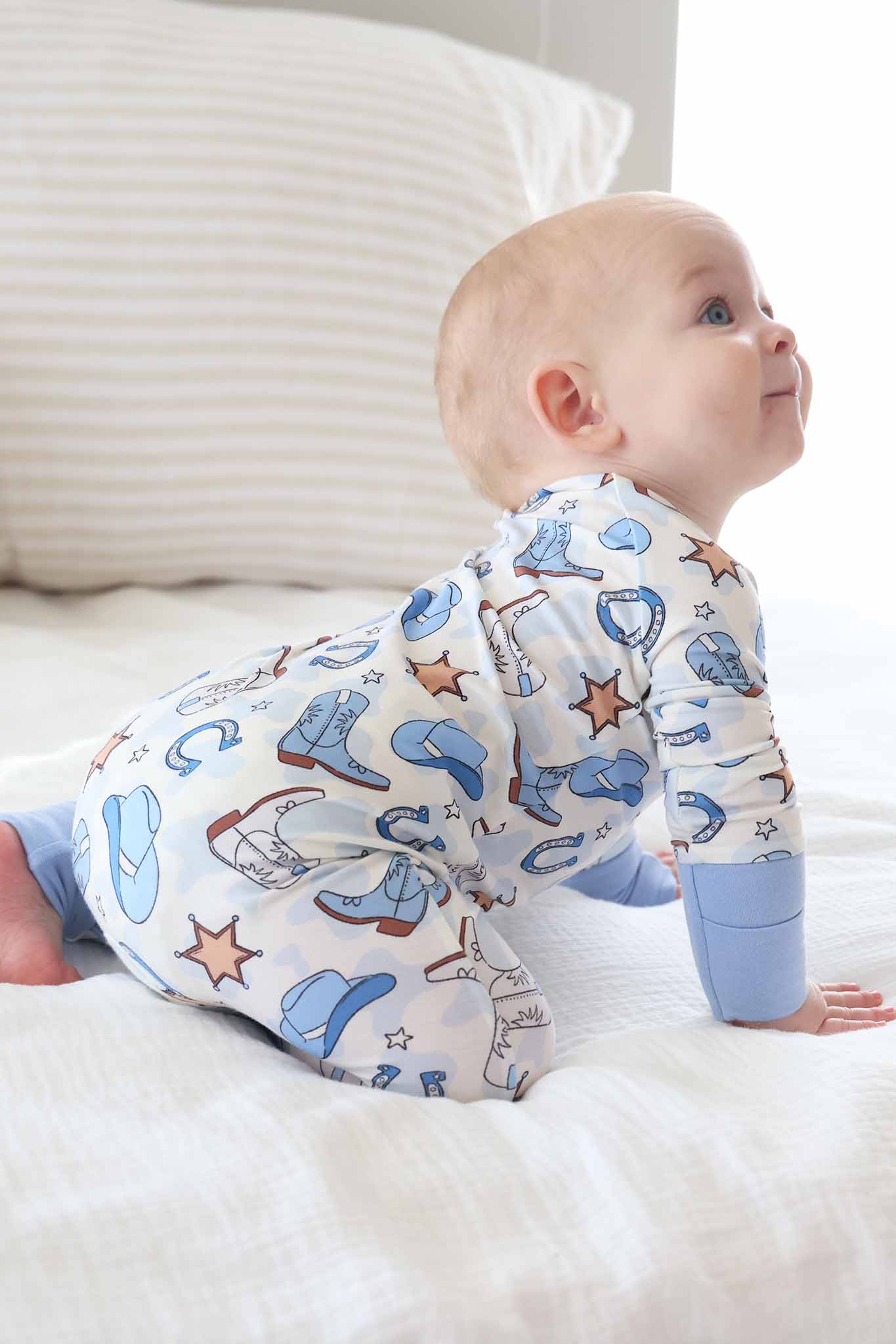 Rodeo Dreams Convertible Zip Romper | Blue