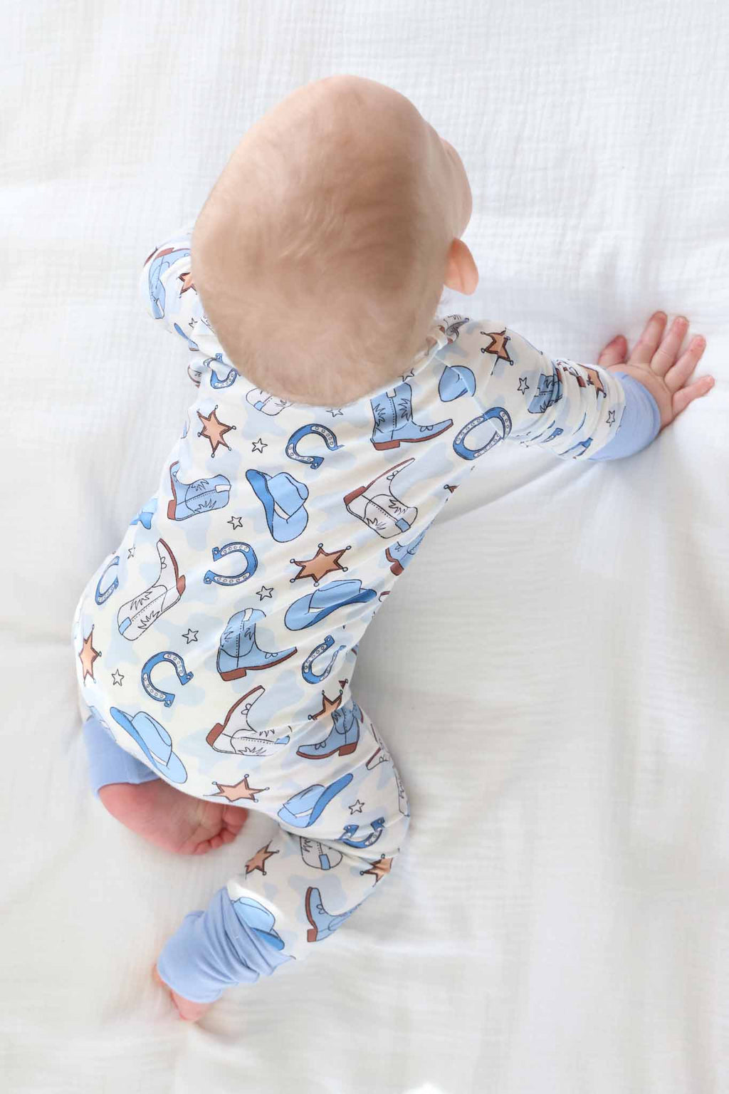 Rodeo Dreams Convertible Zip Romper | Blue