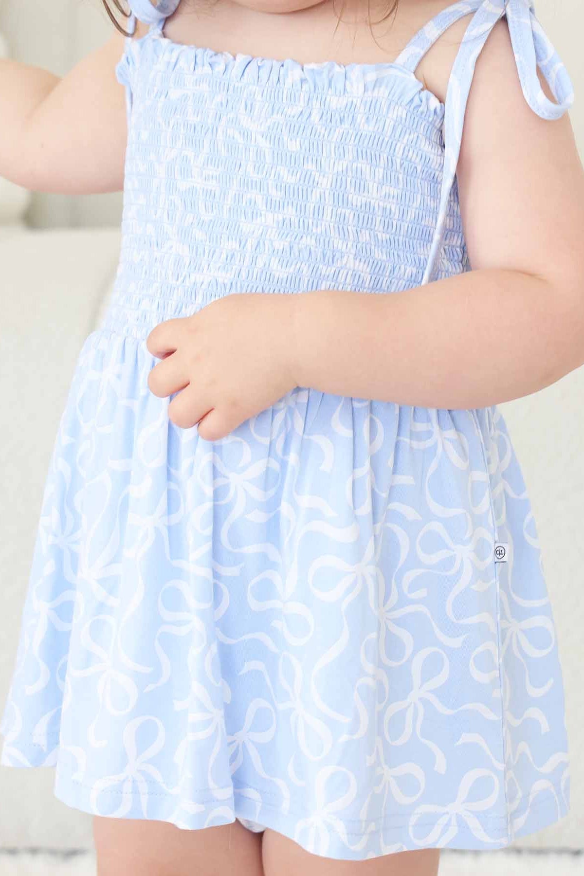 Smocked Twirl Bodysuit | Blue-tiful Bows