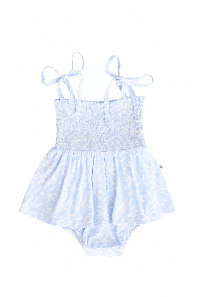 Smocked Twirl Bodysuit | Blue-tiful Bows