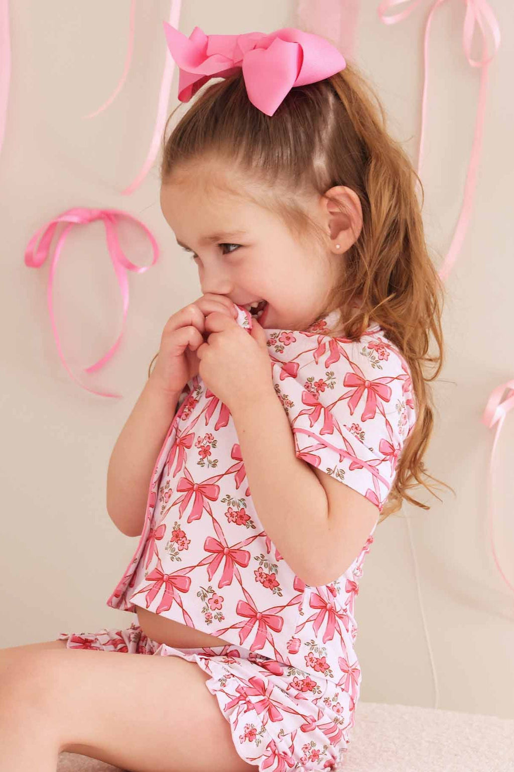 Two Piece Short Lounge Set | Bow Besties