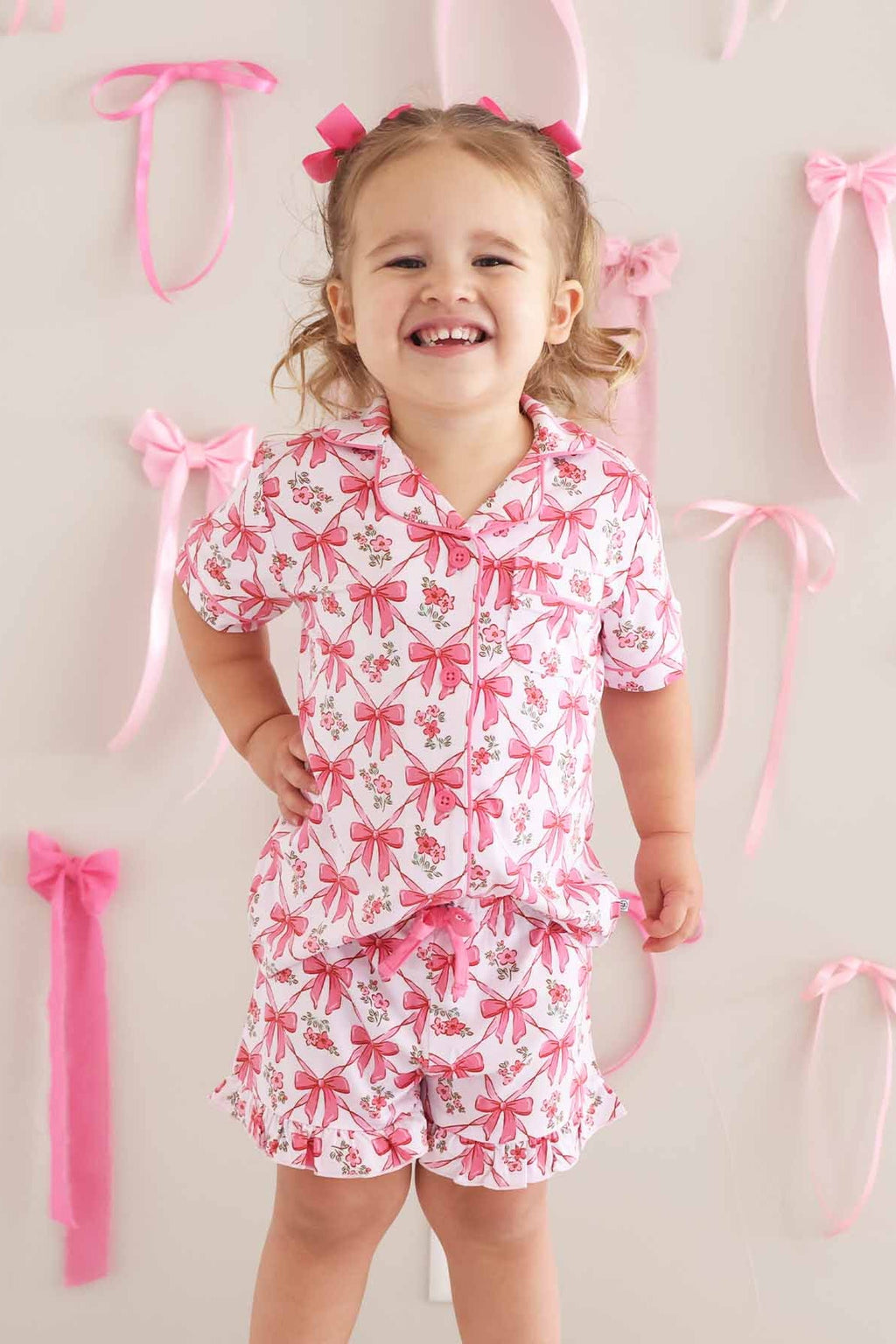 Two Piece Short Lounge Set | Bow Besties