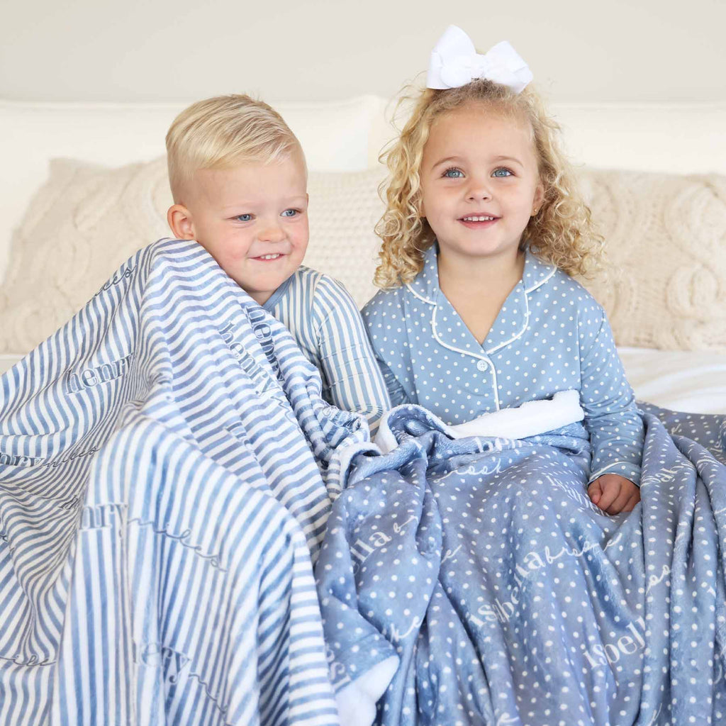 Snuggle Stripes Personalized Kids Blanket