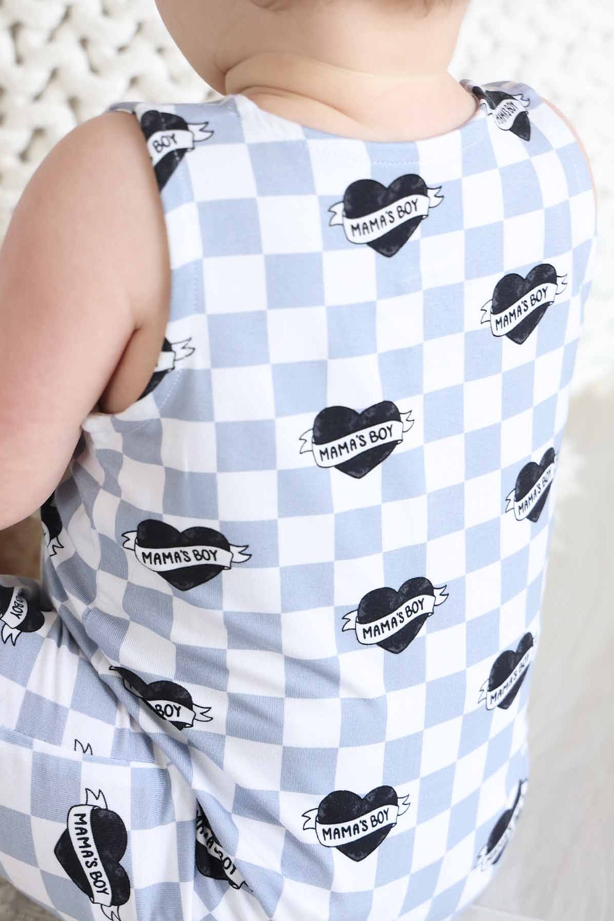 Sleeveless Snap Romper | Mama's Boy