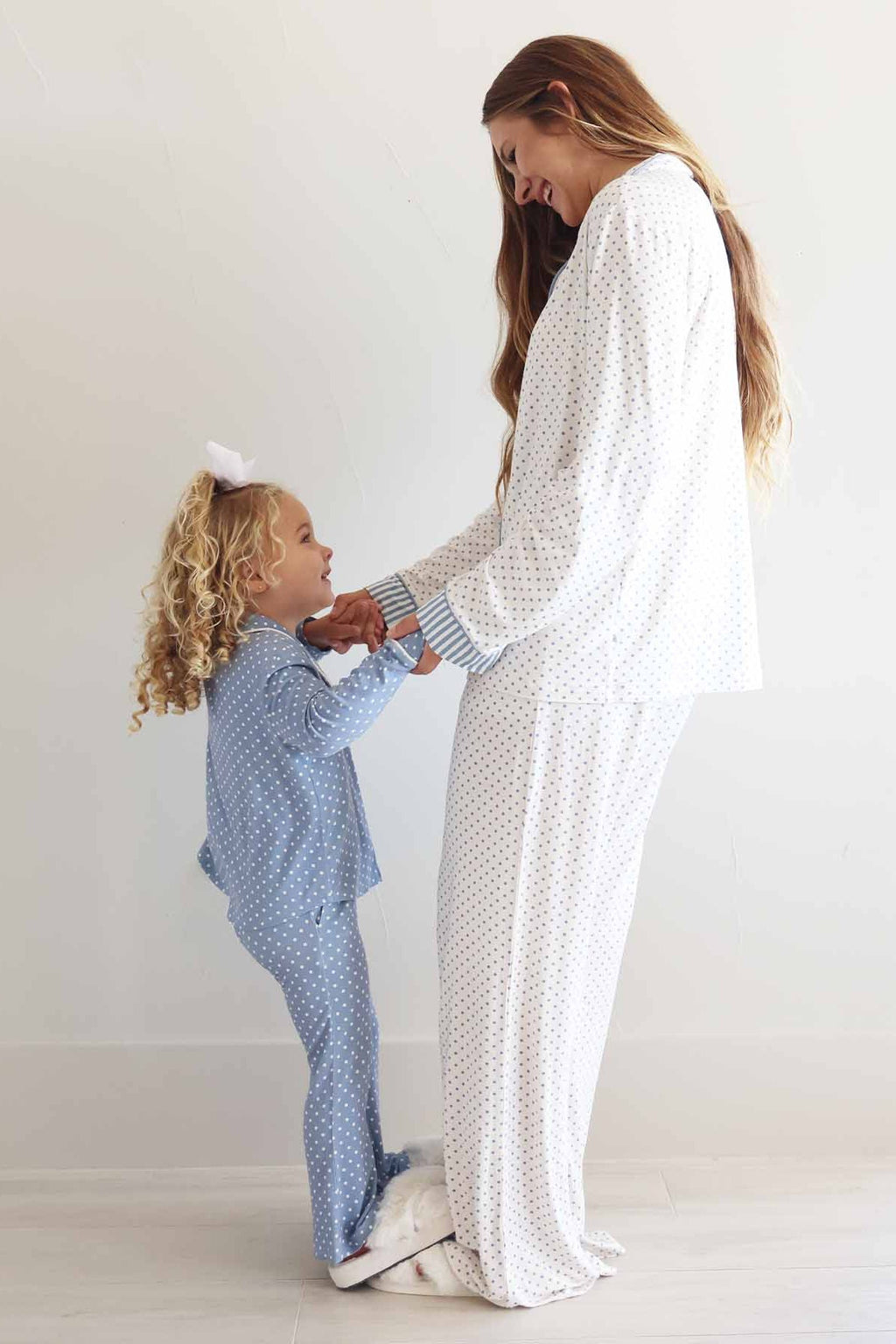 Girl's Two Piece Flare Lounge Set | Snuggle Spots Blue