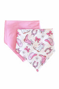 Rodeo Dreams 2pc Bandana Bibs | Pink