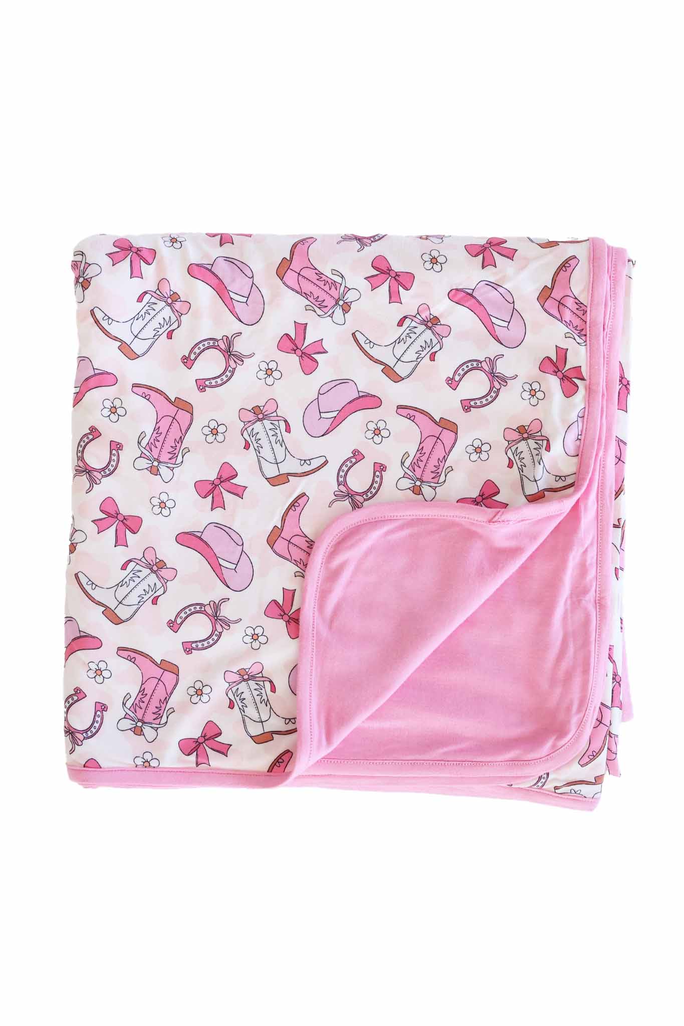 Rodeo Dreams Double Sided Bamboo Blanket | Pink