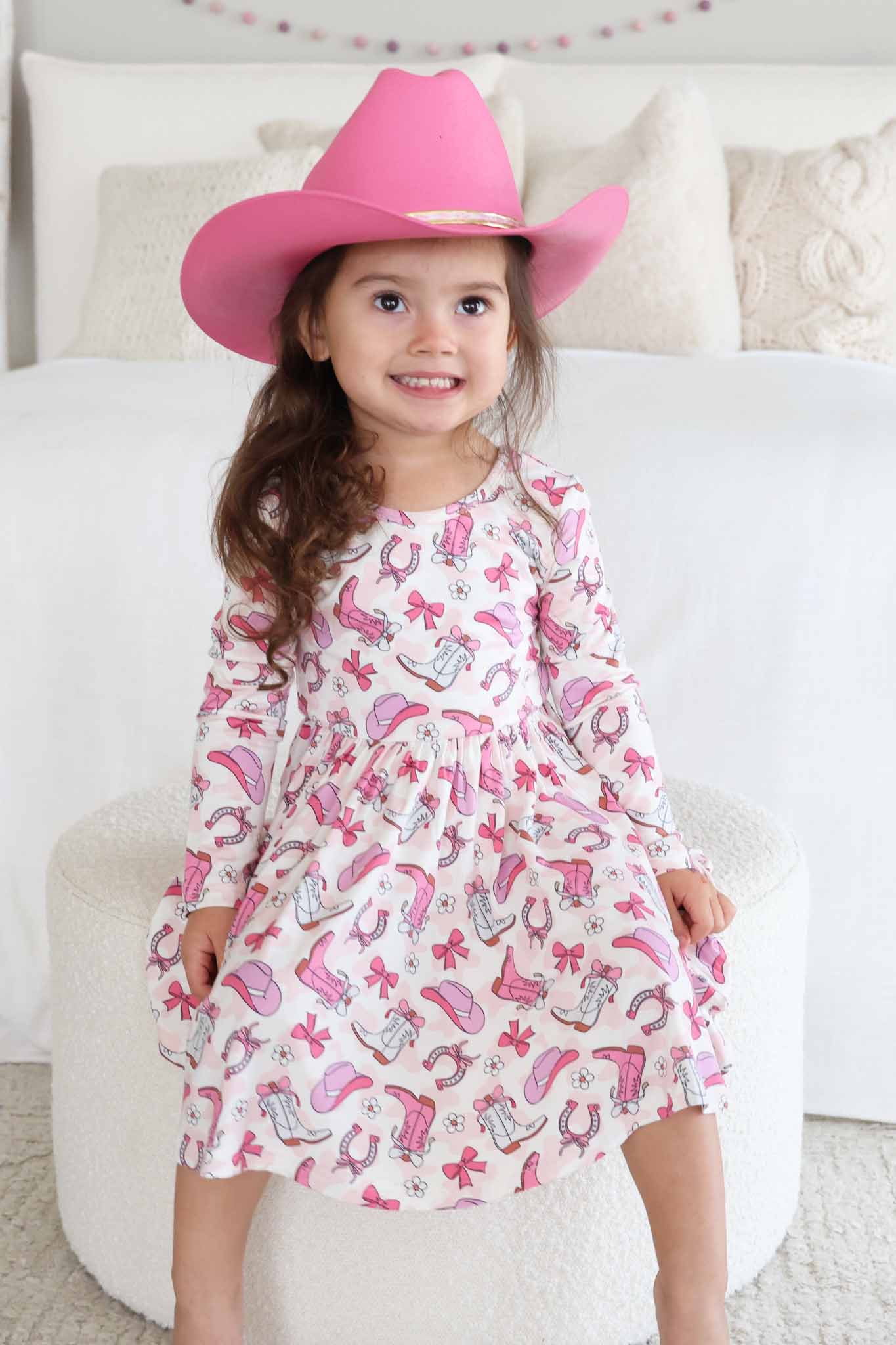 Long Sleeve Twirl Dress | Rodeo Dreams Pink