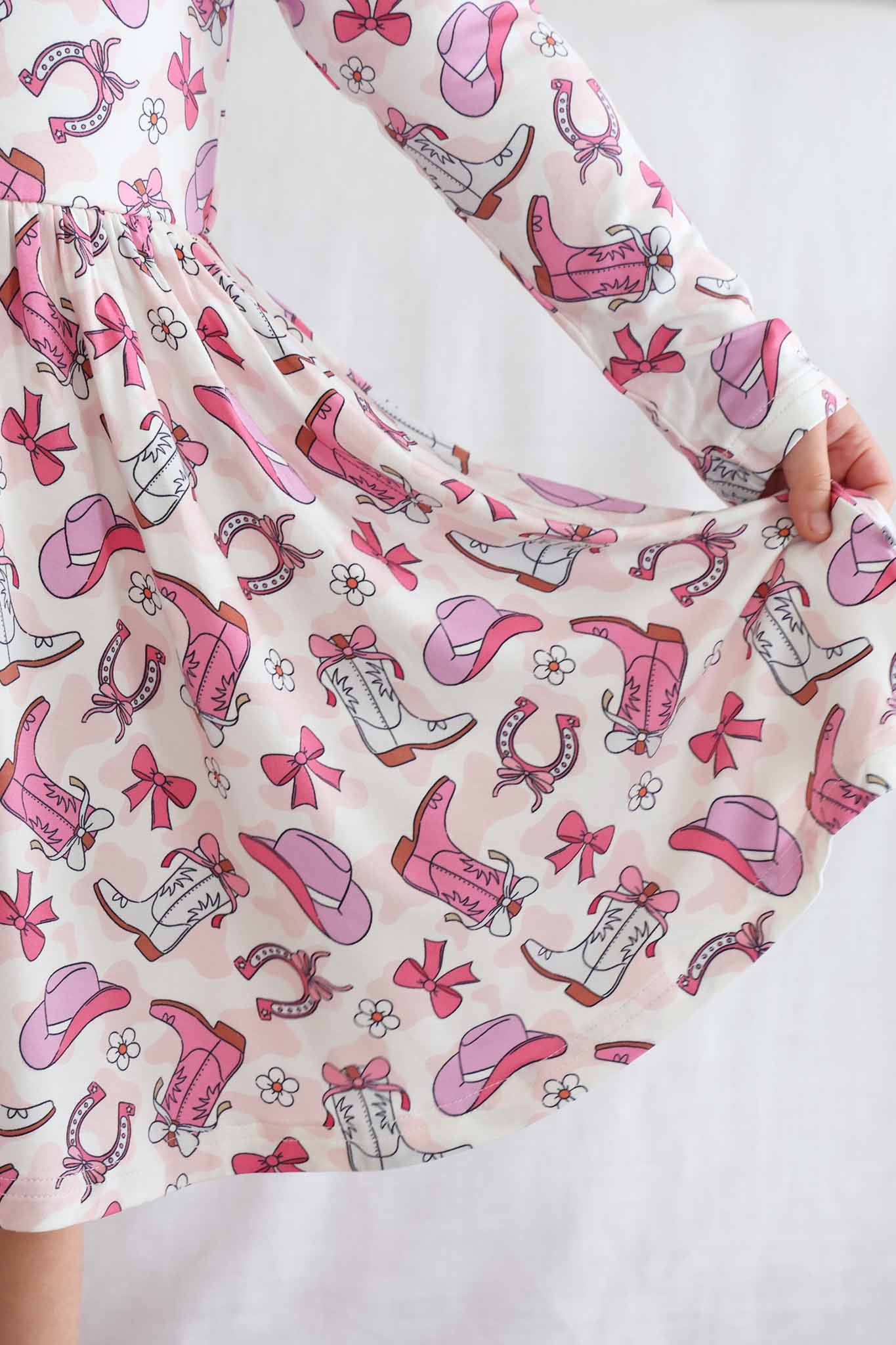 Long Sleeve Twirl Dress | Rodeo Dreams Pink
