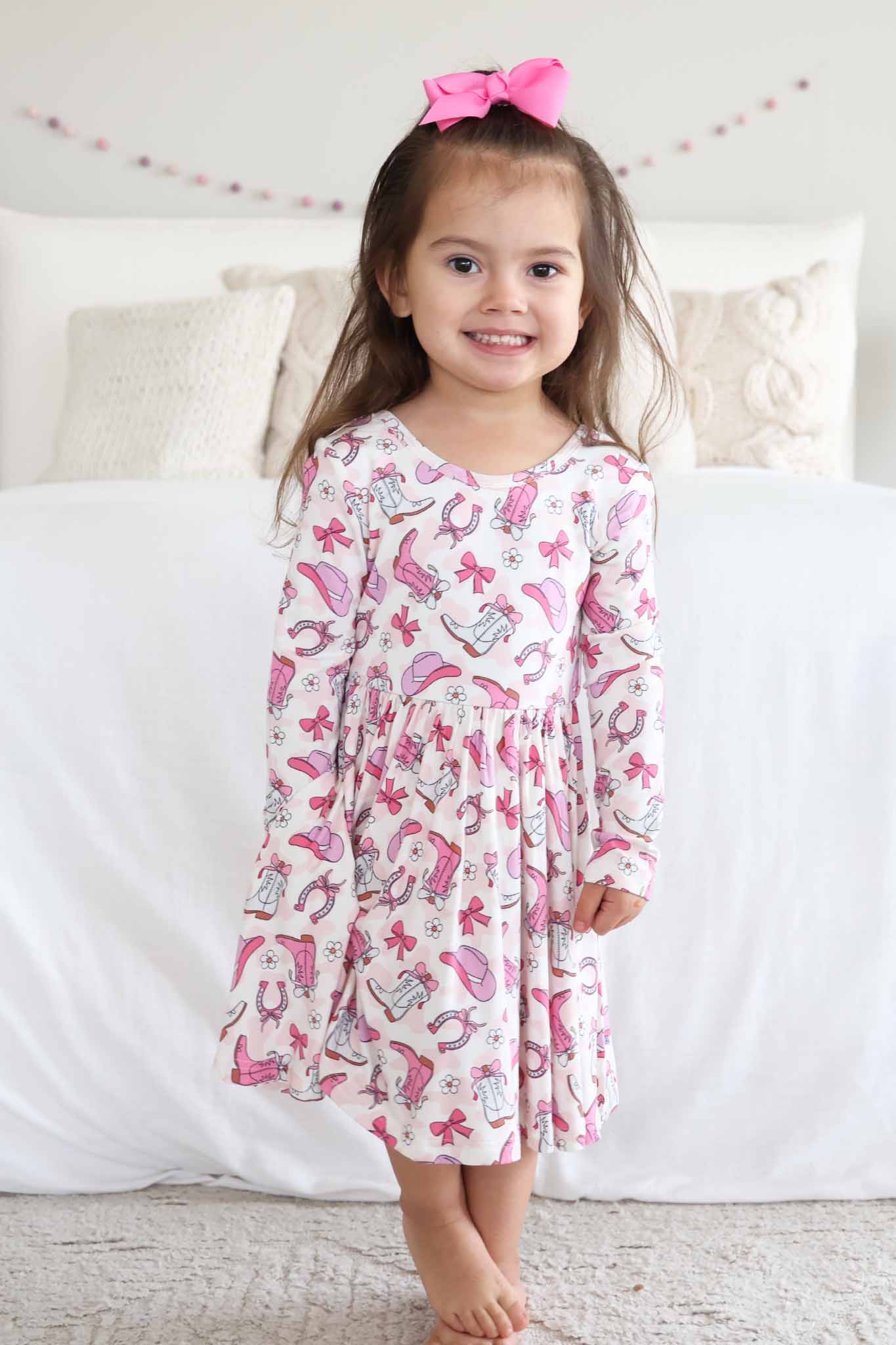 Long Sleeve Twirl Dress | Rodeo Dreams Pink