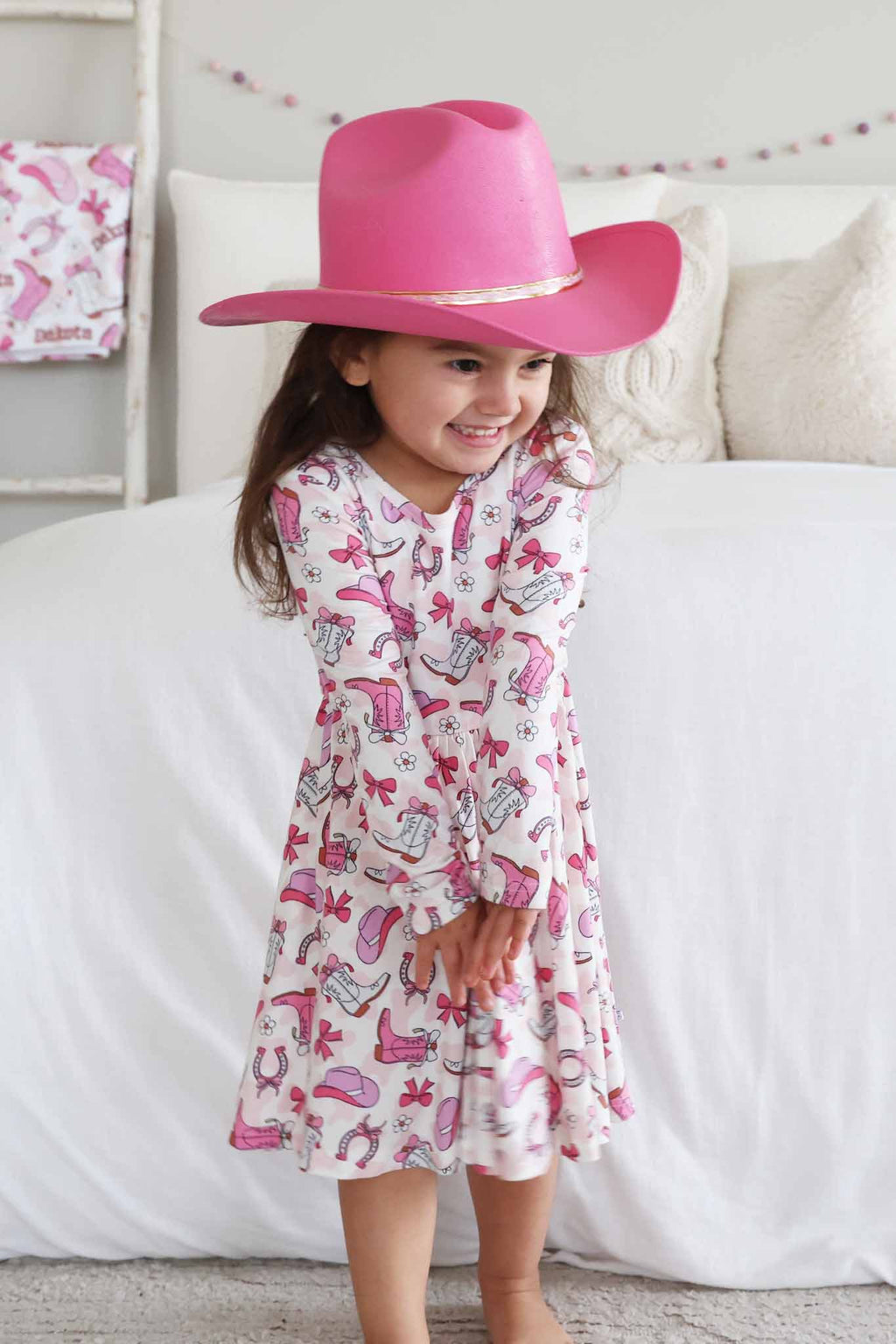 Long Sleeve Twirl Dress | Rodeo Dreams Pink