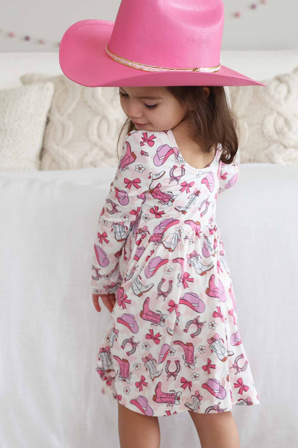 Long Sleeve Twirl Dress | Rodeo Dreams Pink
