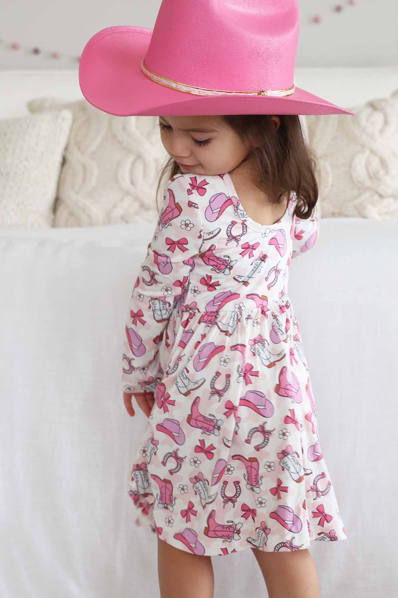 Long Sleeve Twirl Dress | Rodeo Dreams Pink